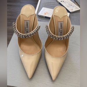 Jimmy choo slide heels with “diamonds”